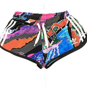 Adidas Originals Venice Beach Track Shorts S Ocean Waves Firebird Supergirl